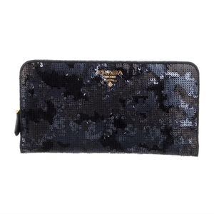 Prada Paillettes Sequin Wallet ⭐️RARE BLUE⭐️